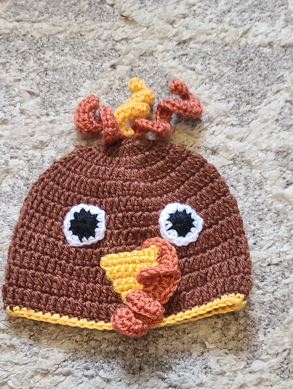 10 for $25 - Little Me Unisex 0-6m Brown Turkey Knit Hat